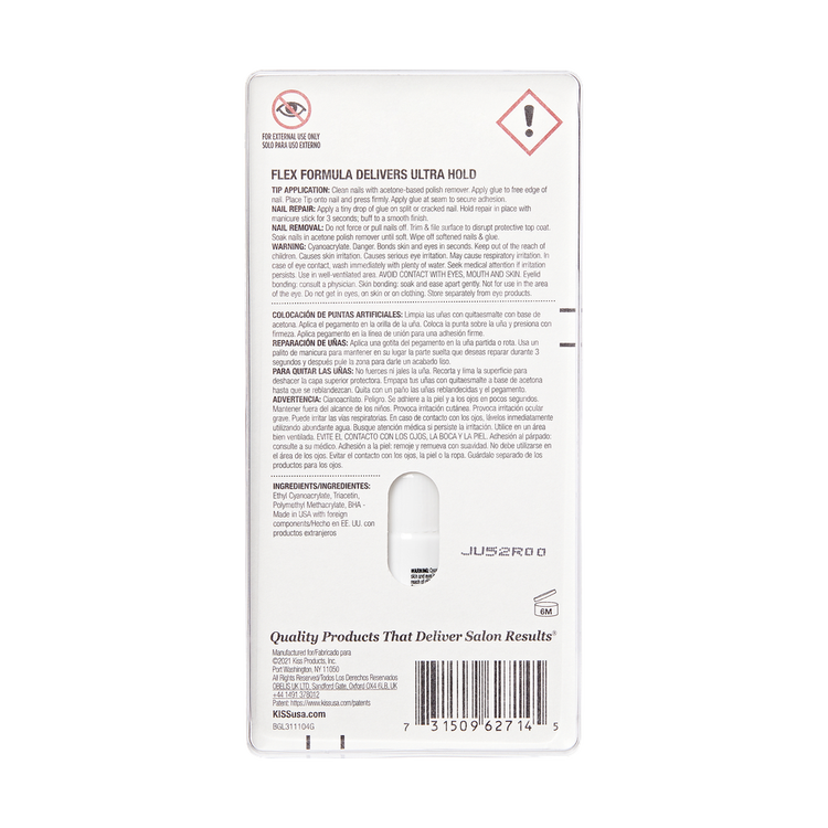 Powerflex Pegamento para uñas colocación precisa y fórmula de larga duración