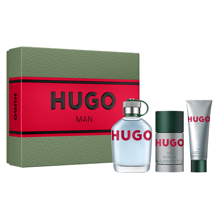Hugo MAN - Set de regalo, Eau de Toilette 125 ml + Gel de Baño 50 ml + Desodorante 75 ml