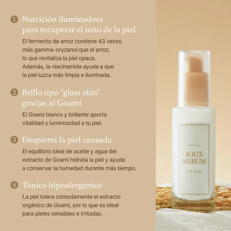 Rice - Suero facial, ilumina el tono de piel