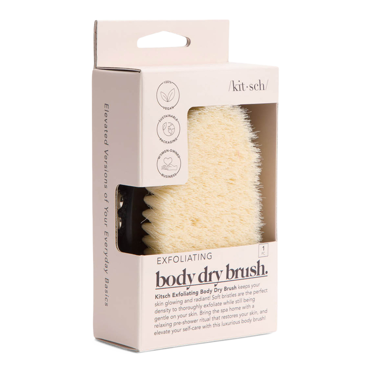 Body Dry Brush - Cepillo exfoliante corporal, elimina impurezas con suavidad