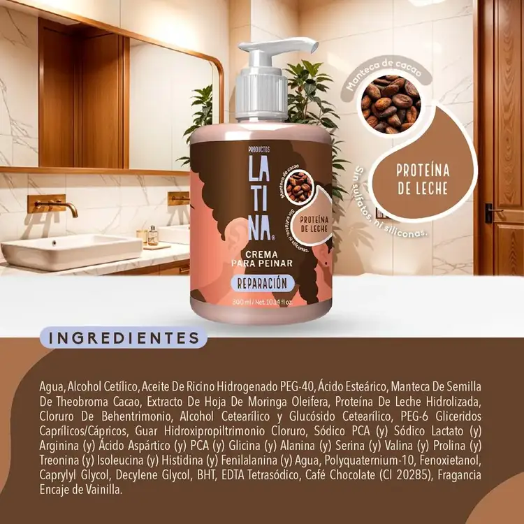 Crema para peinar, reparadora