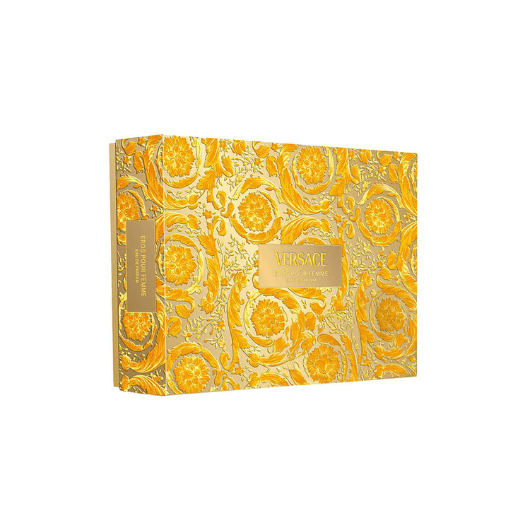 Eros Femme - Set de regalo, Eau de Parfum 100 ml + Gel de ducha + Body Lotion + Case