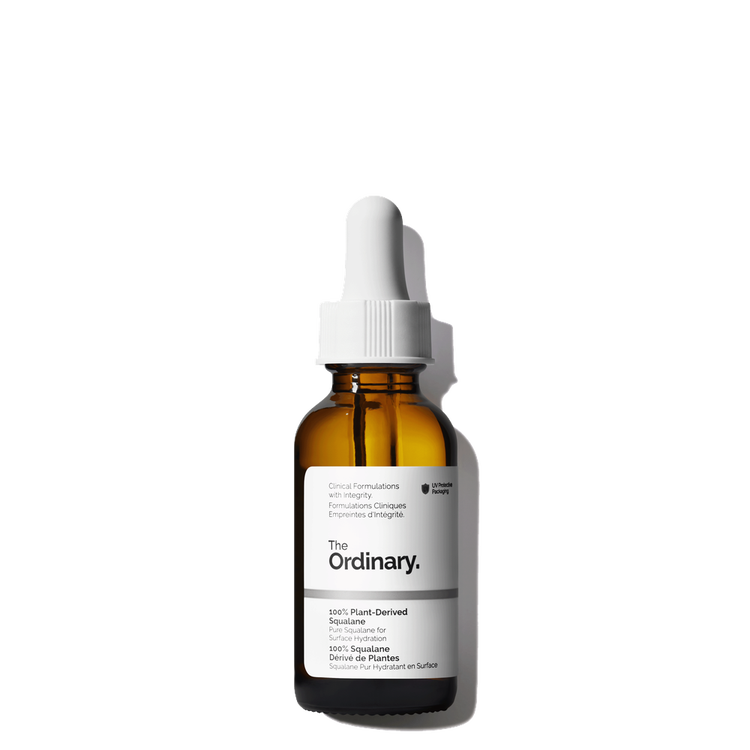 100% Plant-Derived Squalane Suero hidratante protege contra el calor y agrega brillo