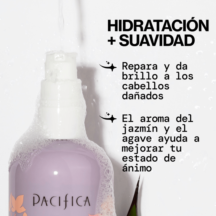 Jasmine Agave Strength + Shine Foaming - Shampoo. limpieza profunda