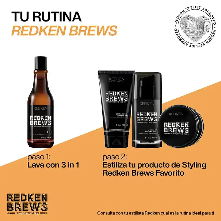 Redken Brews - Shampoo, para todo tipo de cabello