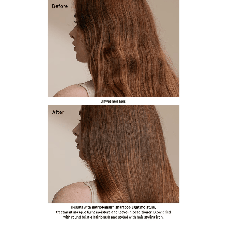 Nutriplenish Mascarilla hidratante ligera hidrata y nutre el cabello seco y opaco