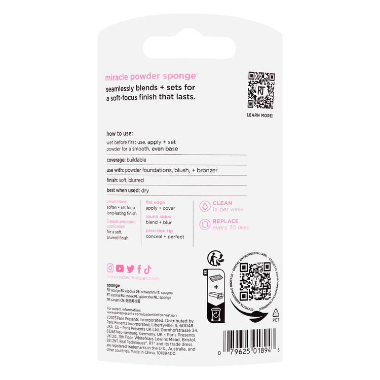 Miracle Powder Sponge - Esponja de maquillaje, para polvos
