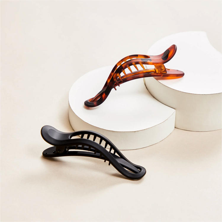 Flat Lay Curved Claw Clips Pinzas para el cabello fijación segura y estilo versátil