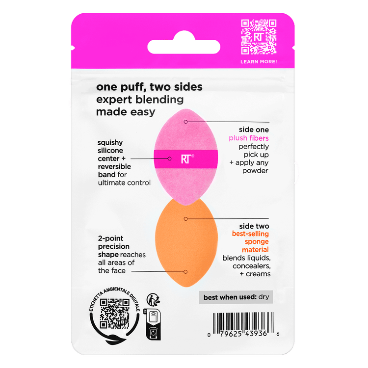 Miracle 2-In-1 Powder Puff - Esponja de maquillaje, para polvo y líquido