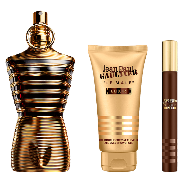 Le Male Elixir - Set de regalo, Eau de Parfum 125 ml + Gel de ducha + Mini