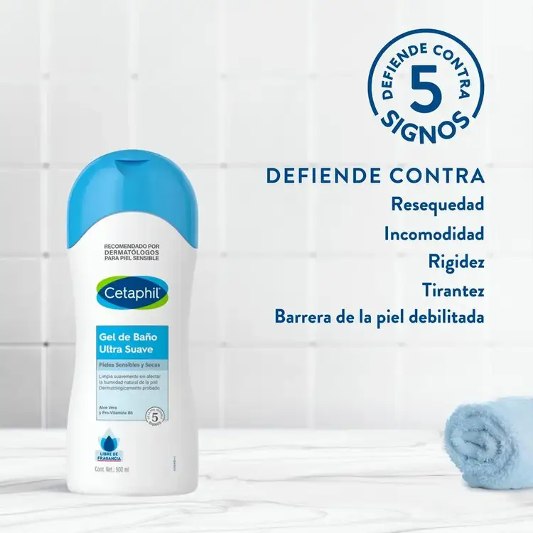 Gel de baño corporal para piel sensible sin quitar humedad natural