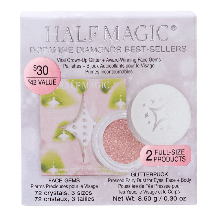 Dopamine Diamonds - Set de regalo, gemas para la cara + glitterpuck