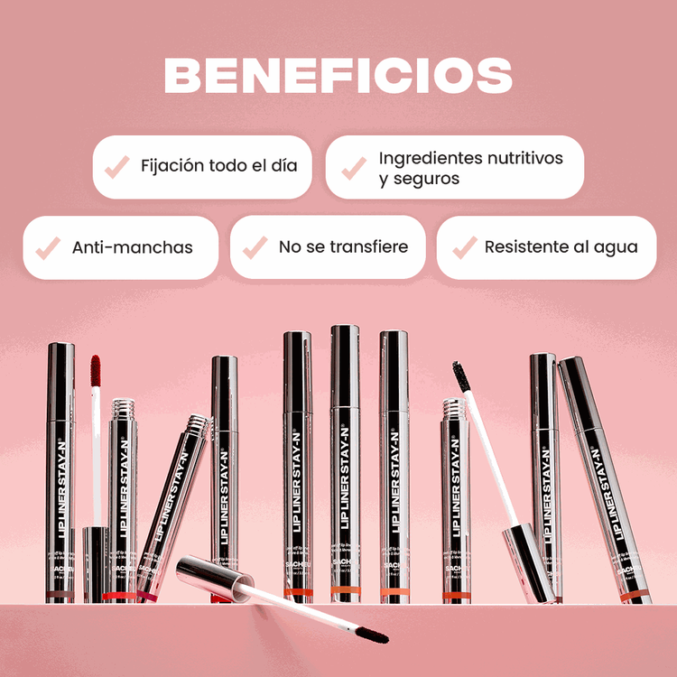 Lip Liner STAY-N® Best Sellers Bundle - 3 Delineadores de labios, mantiene tus labios alineados todo el día y la noche