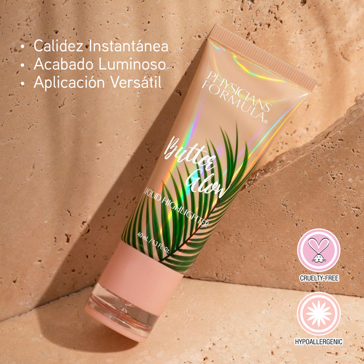 Murumuru Butter Glow Liquid Highlighter Bronceador líquido aporta calidez y luminosidad