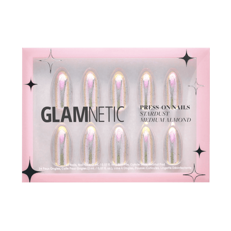 Uñas postizas adhesivas acabado holográfico transparente