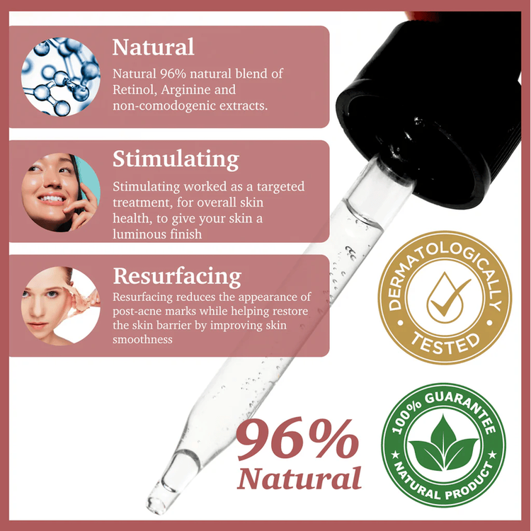 Facial Serum Rejuvenating Retinol + Vit E Serum facial efectos antienvejecimiento