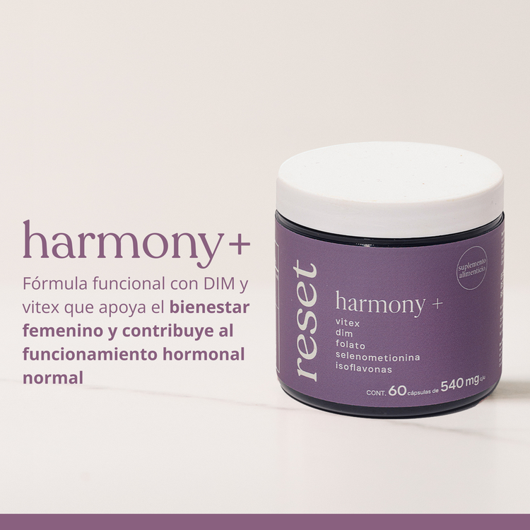 Harmony + Suplemento alimenticio favorece la salud hormonal, fertilidad y ciclo menstrual