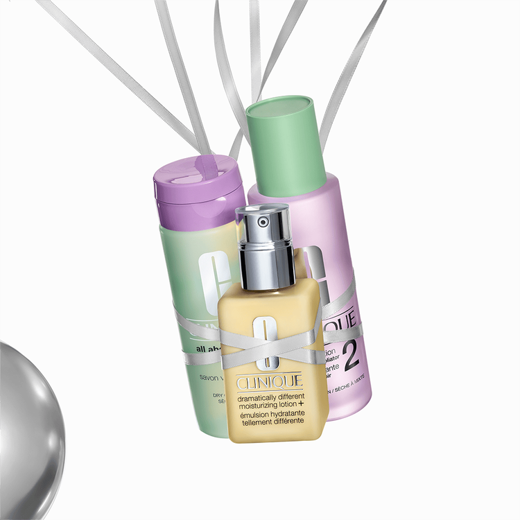 Holiday Great Skin Everywhere - Set de regalo, limpiador facial + loción exfoliante + gel hidratante
