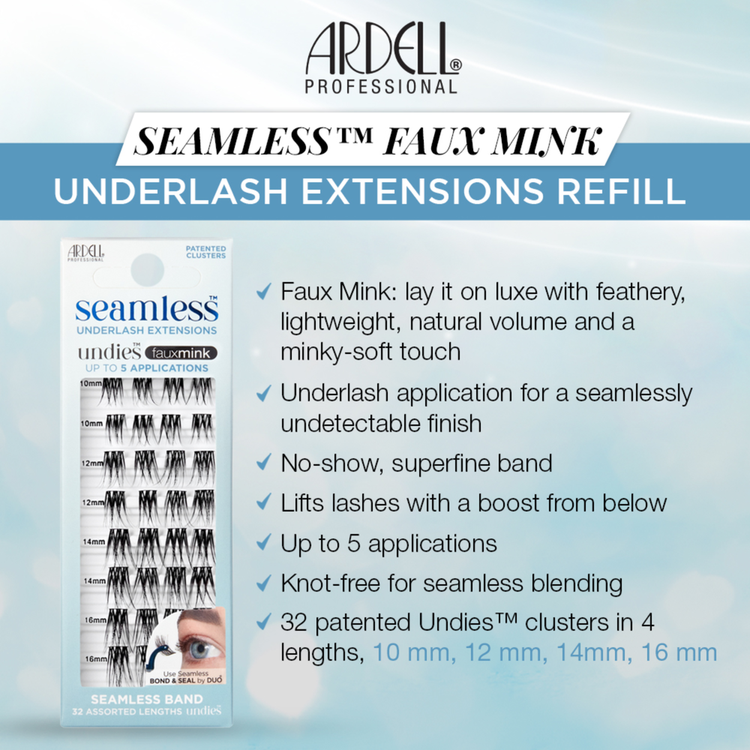 Seamless Underlash Extension Refill Relleno para extensiones pestañas inferiores naturales