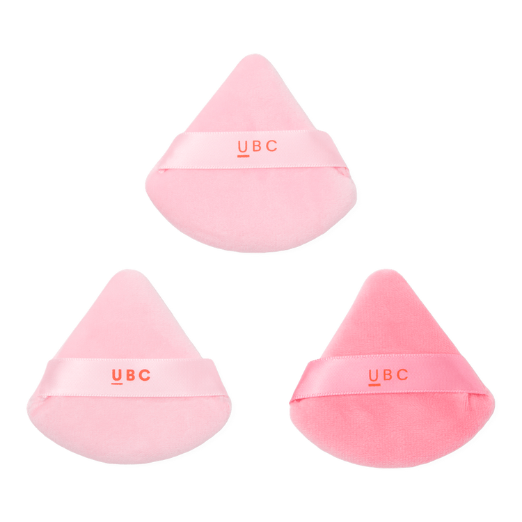 Velour Powder Puff Trio Borlas para polvo ideal para polvos
