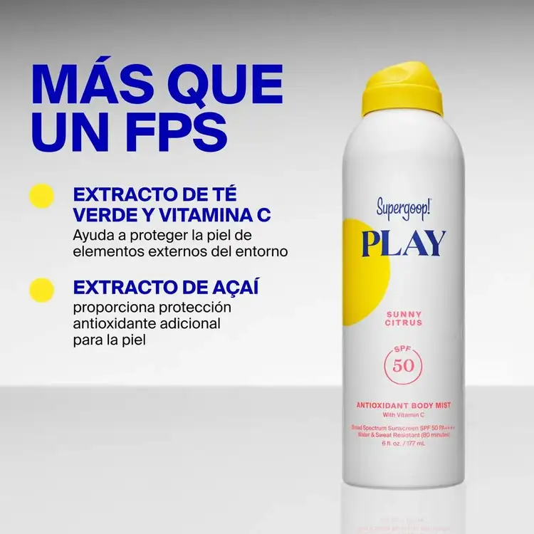 Play Antioxidant Sunny Citrus - Body mist, con 50 SPF