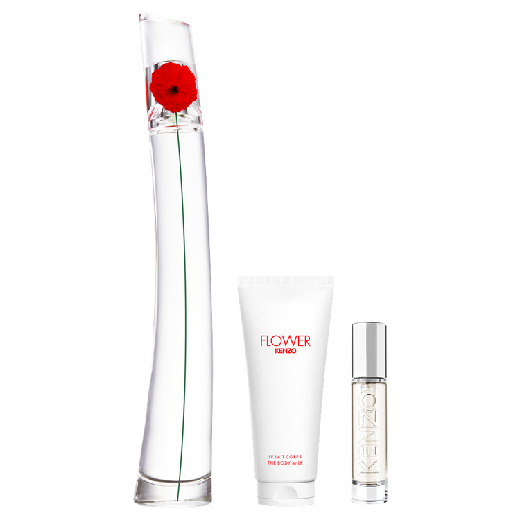 Flower by Kenzo - Set de regalo, Eau de Parfum 100 ml + spray + Body Lotion 75 ml