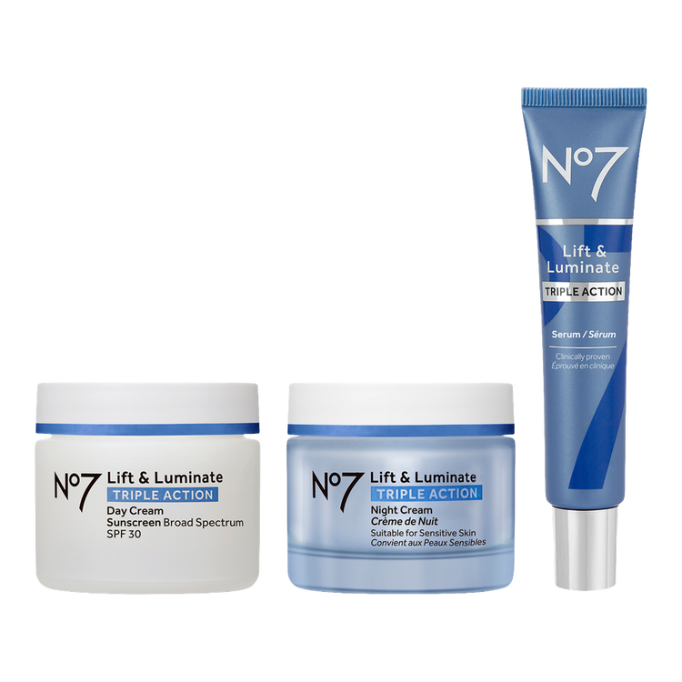 Lift & Luminate Triple Action 3-Piece Skincare System Sistema de cuidado de la piel reduce la apariencia de líneas de expresión