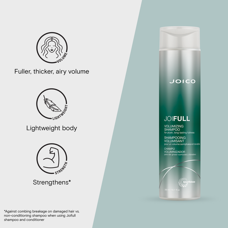 JoiFULL Volumizing Shampoo limpia las impurezas