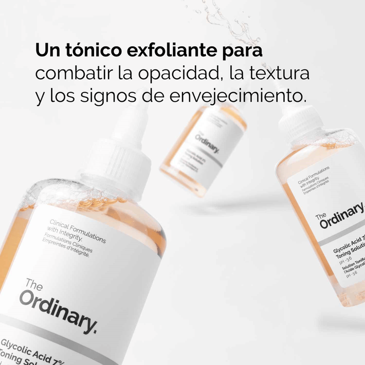 Glycolic Acid 7% - Tónico exfoliante, reduce líneas finas y desigualdad del tono
