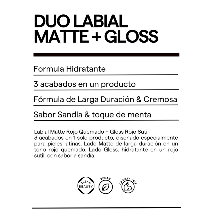 Duo Telenovela - Labiales, Lips Matte + Gloss