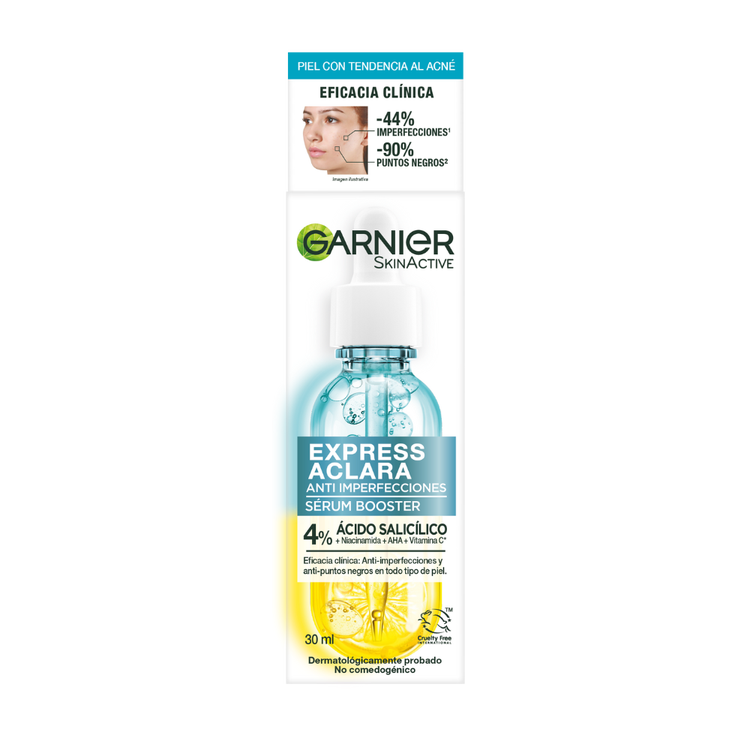 Garnier Skin Serum reduce imperfecciones y puntos negros