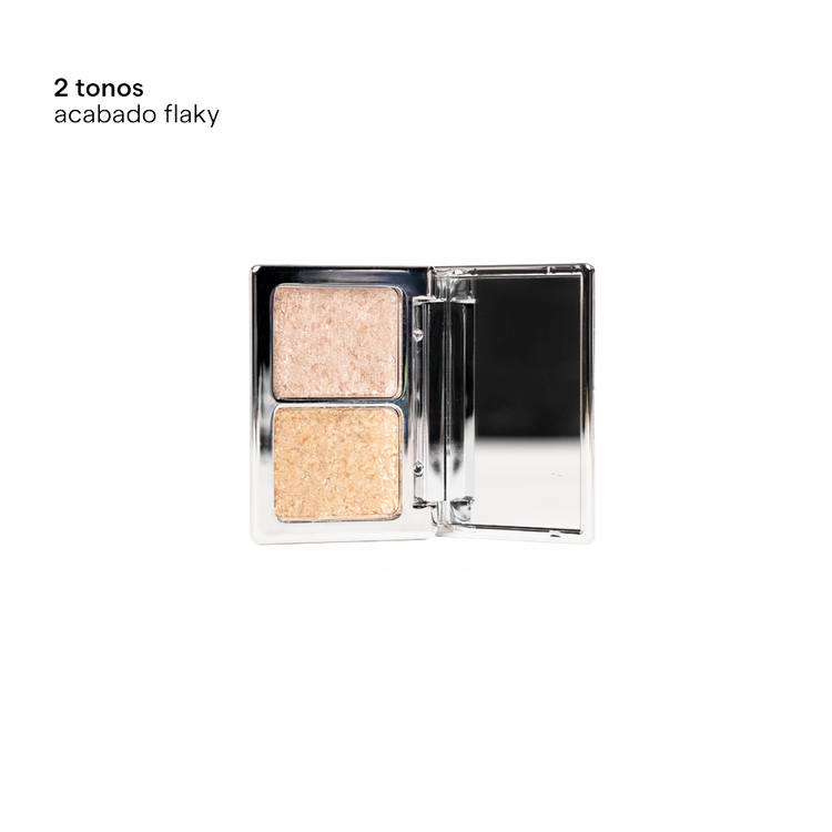 Duo Paleta de sombras Flaky - Mini paleta de sombras 2 tonos