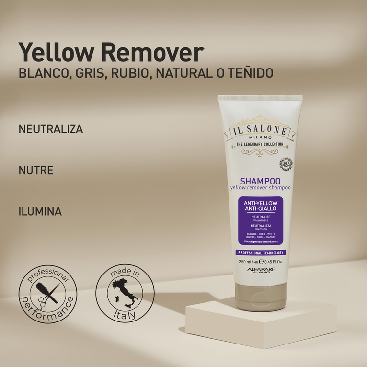 Shampoo professional, removedor de tonos amarillos