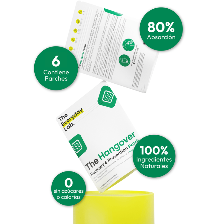 The Hangover Recovery & Prevention Patch - Parche multivitamínico, 12 horas de duración