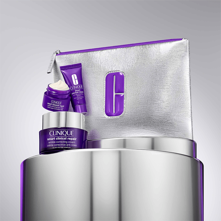 Smart Cream - Set de regalo, crema facial reafirmante + suero contorno de jos + pouch