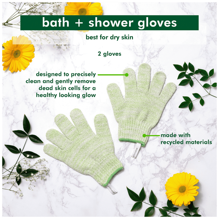 Eco Tools Exfoliating - Guantes exfoliantes, para uso en ducha