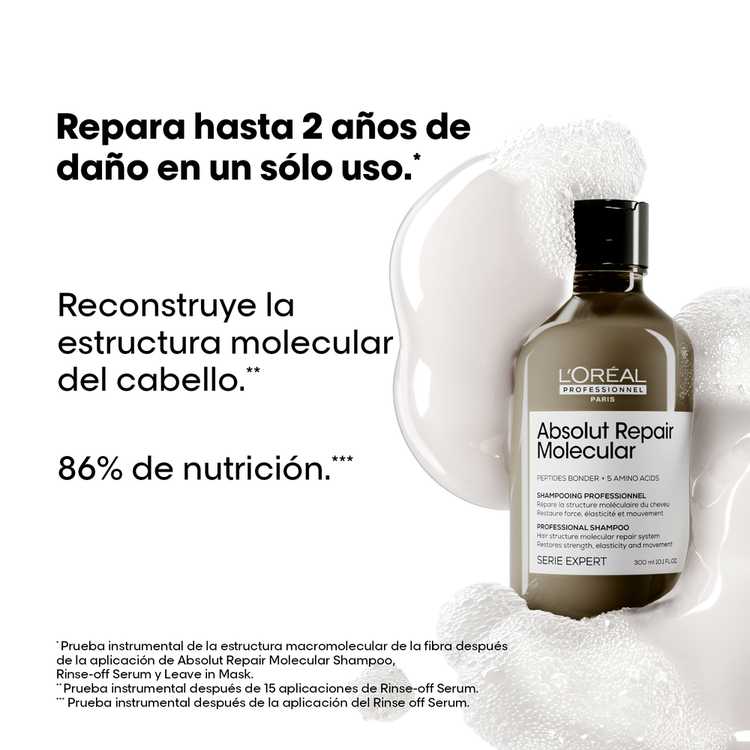 Absolut Repair Molecular - Shampoo, fortalece, repara y reduce quiebre