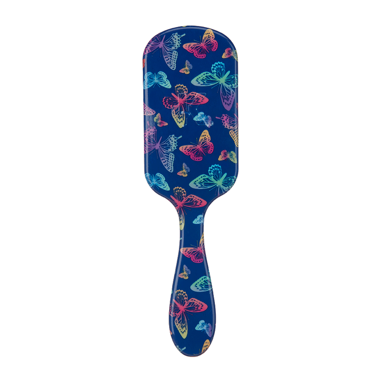 Knot Dr PRO BRITE - Cepillo para densenredar color azul con mariposas