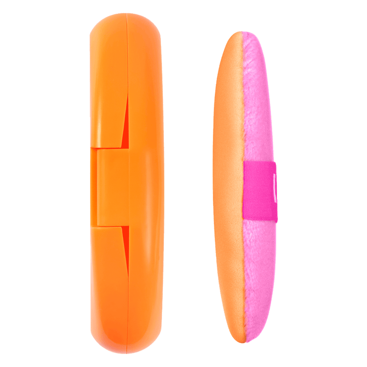 Miracle 2-In-1 Powder Puff + Travel Case - Esponja de maquillaje con estuche de viaje