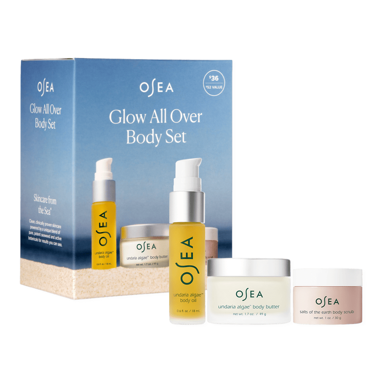 Glow All Over Body - Set de regalo, exfoliante + aceite + hidratante