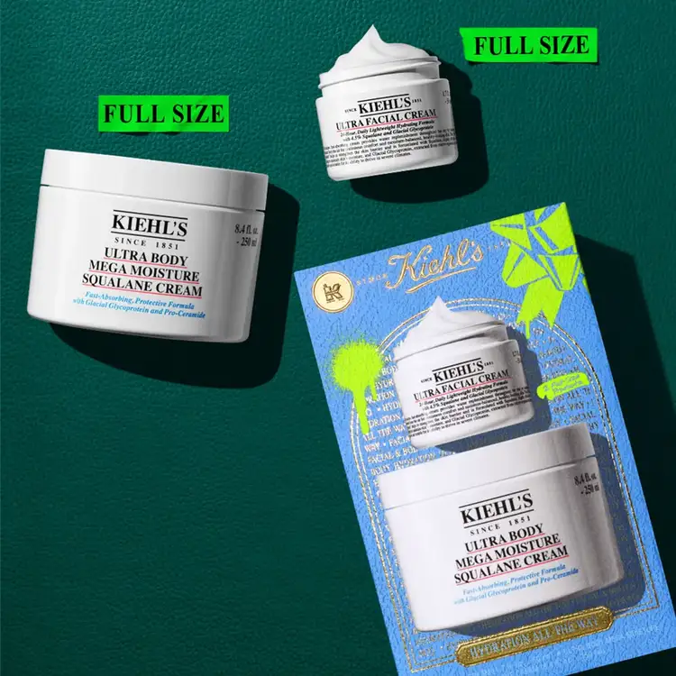 Ulta Hydrated Face+Body - Set de regalo, crema facial + hidratante corporal