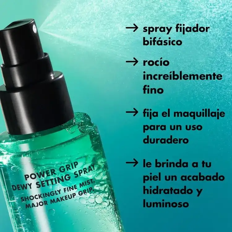 e.l.f. Power Grip Dewy Setting Spray Bifásico húmedo spray fijador de maquillaje