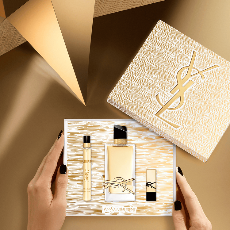 Libre - Set de regalo, Eau de Parfum 90 ml + EDP 10 ml + mini Rouge Pur Couture