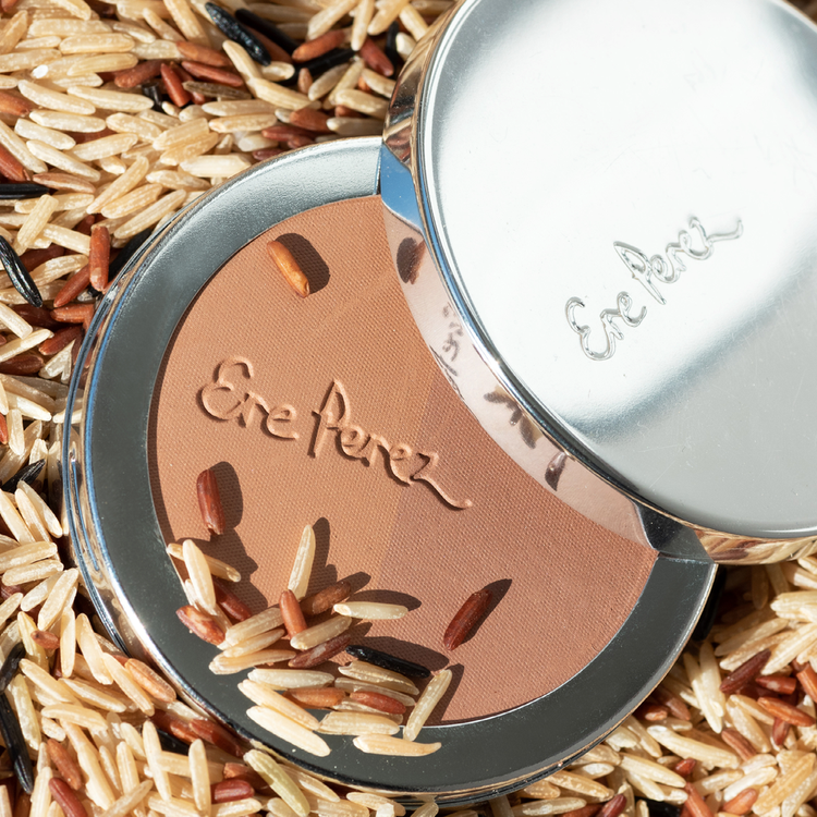 Rice Powder - Blush y bronceador, absorbe la grasa y ofrece acabado mate