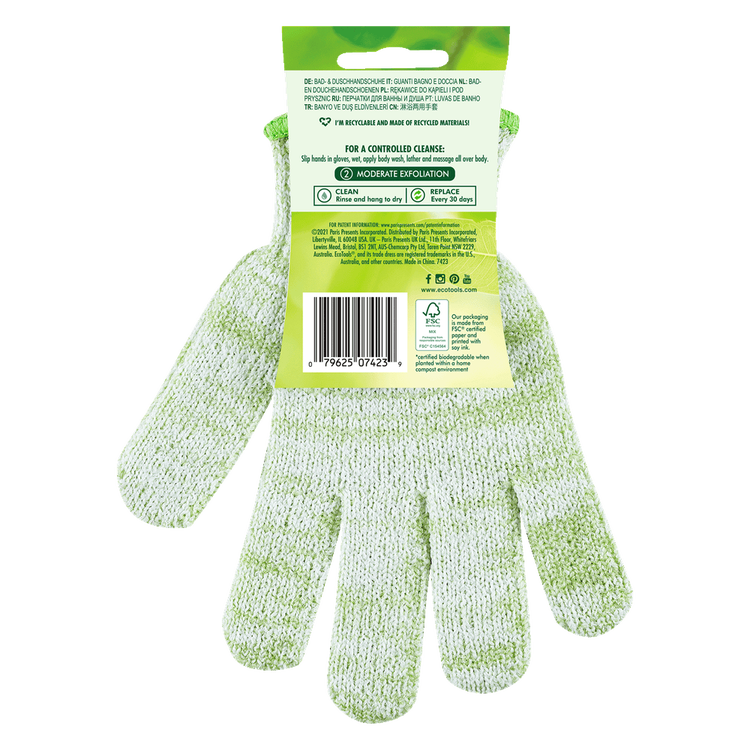 Eco Tools Exfoliating - Guantes exfoliantes, para uso en ducha