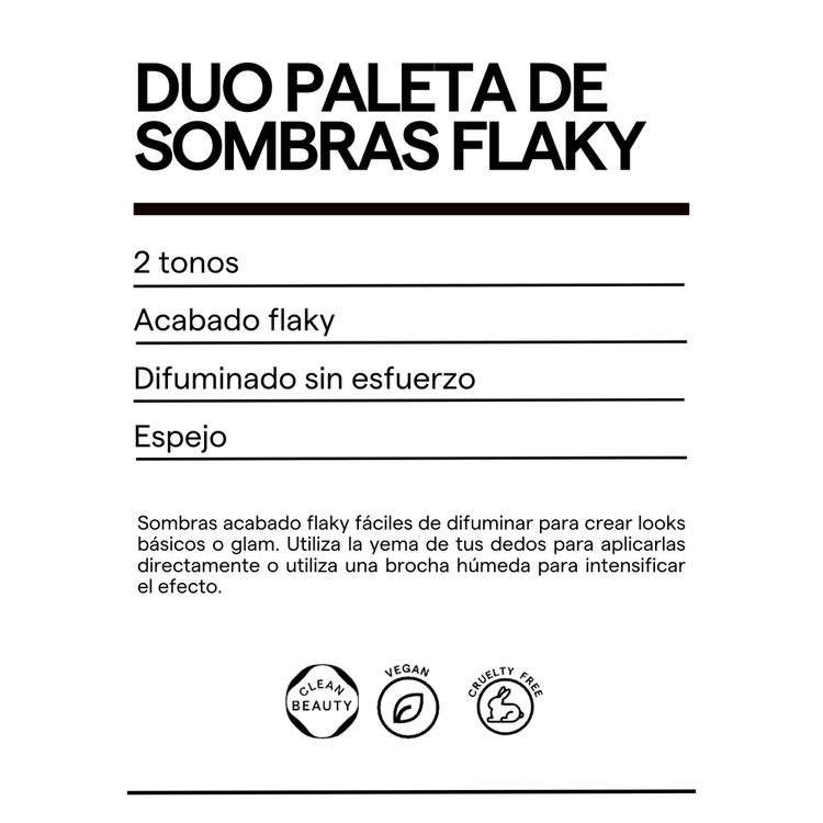 Duo Paleta de sombras Flaky - Mini paleta de sombras 2 tonos