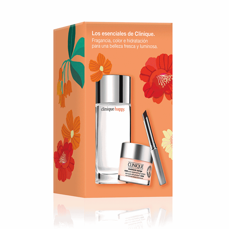 Los Esenciales - Set de regalo, Bálsamo labial + Moisture Surge + Clinique Happy