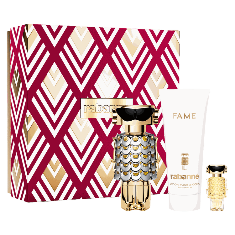Fame - Set de regalo, eau de parfum 80 ml + loción corporal perfumada 100 ml + Fame eau de parfum 4 ml
