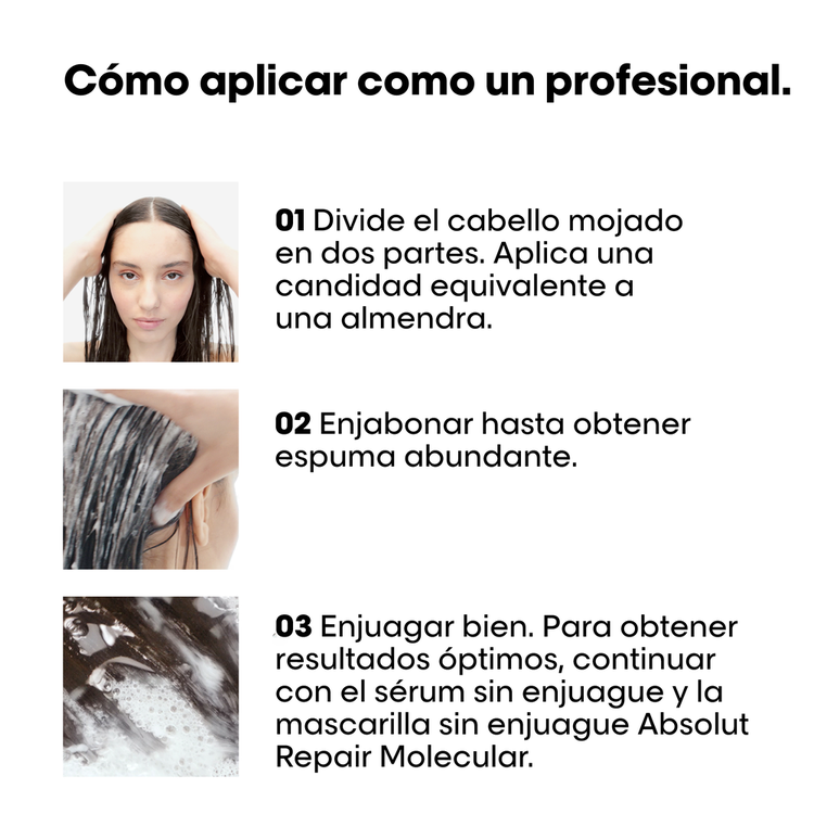 Absolut Repair Molecular - Shampoo, fortalece, repara y reduce quiebre