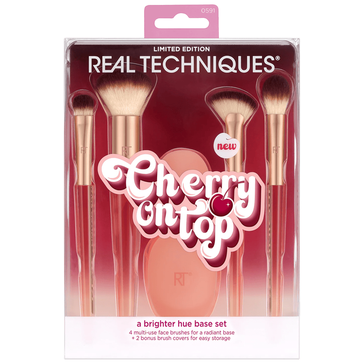 Cherry On Top - Set de brochas, para ocultar, cubrir e iluminar tu base